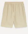 Sunspel Mens Light Sand Cotton-linen Drawstring Shorts