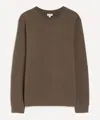 Sunspel Mens Loopback Sweatshirt In Brown