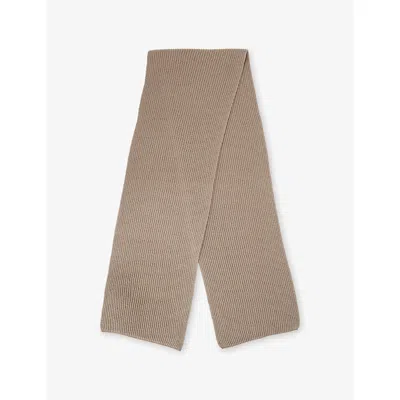 Sunspel Mens  Ribbed Cashmere Scarf In Brown