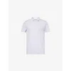 Sunspel Mens Pale Lilac Riveria Short-sleeve Supima-cotton Polo Shirt