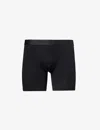 Sunspel Mens Black Elasticated-waistband Stretch-cotton Trunks In Black