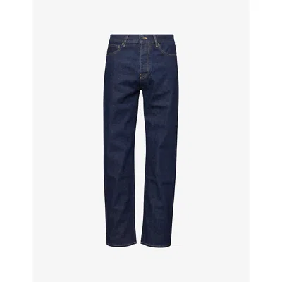 Sunspel Mens Regular-fit Slim-leg Denim Jeans Denim Rinse Wash
