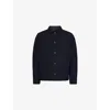 Sunspel Mens Textured Relaxed-fit Stretch-wool Jacket Navy Xl