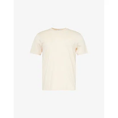 Sunspel Mens Undyed Riviera Short-sleeve Cotton-jersey T-shirt In Neutral