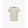 Sunspel Mens Undyed/dusk Green Stripe Classic Stripe-print Cotton-jersey T-shirt