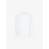 Sunspel Mens Spread-collar Long-sleeve Linen Shirt White In White