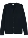 Sunspel Navy Textured Knit Cardigan In Blue