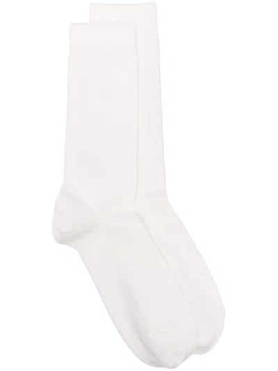 Sunspel Mid-calf Socks In White
