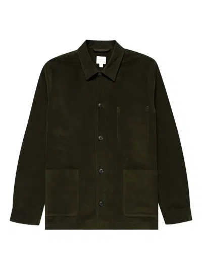 Sunspel Moleskin Patch-pocket Jacket In Green