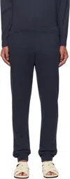 Sunspel Navy Loopback Sweatpants In Navy