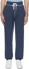 Sunspel Navy Relaxed-fit Sweatpants In Navy Melange5