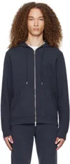 Sunspel Navy Zip Hoodie In Navy