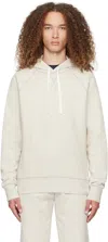 Sunspel Off-white Raglan Hoodie In Archive White Melang