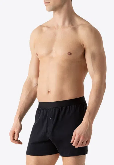 Sunspel One‑button Boxer Shorts In Black