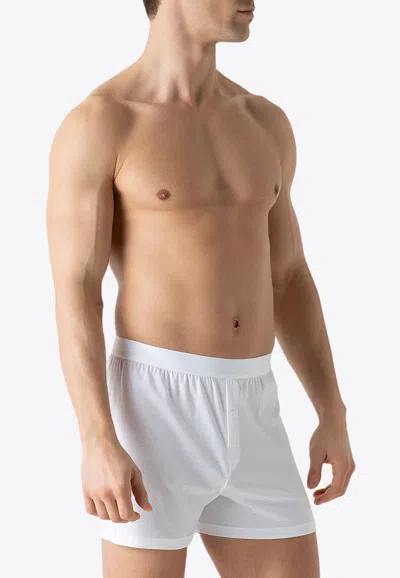 Sunspel One‑button Boxer Shorts In White