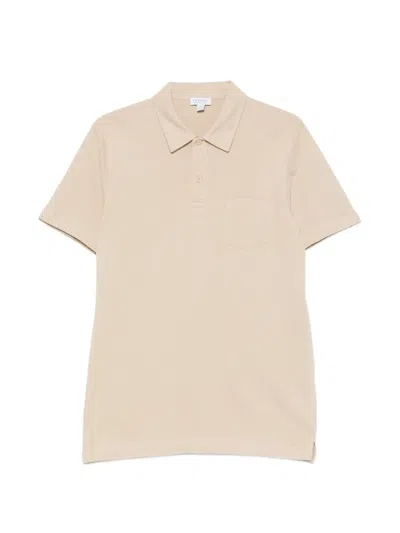 Sunspel Patch-pocket Polo Shirt In Pink