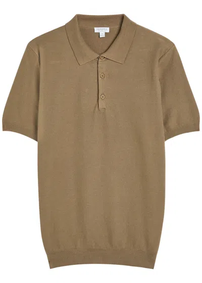 Sunspel Pique-knit Polo Sweater In Multi