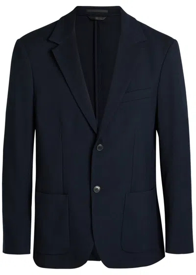 Sunspel Single-breasted Blazer In Blue