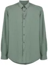 Sunspel Plain Cotton Shirt In Green