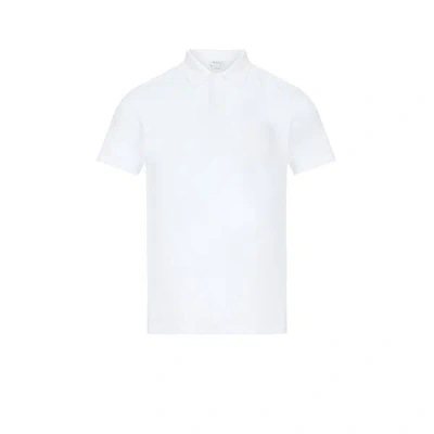 Sunspel Polo Riviera En Coton In White