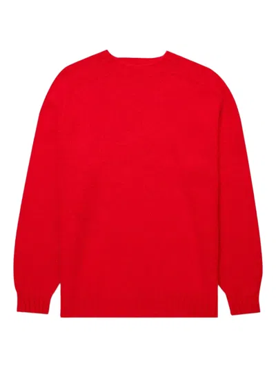 Sunspel Ribbed-knit Sweater In Red