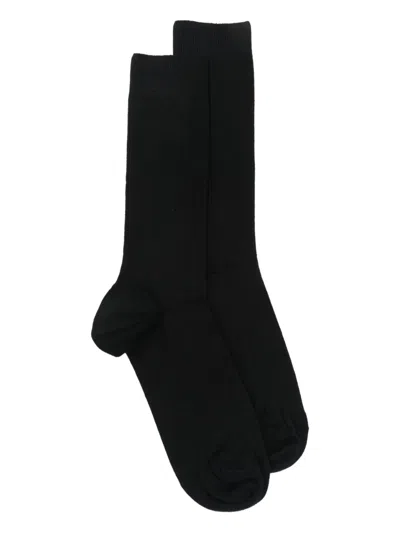 Sunspel Ribbed Socks In Black