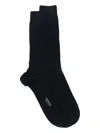 Sunspel Ribbed Socks In Blue