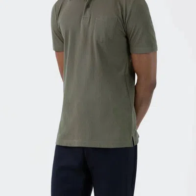 Sunspel Riviera Cotton-mesh Polo Shirt In Khaki