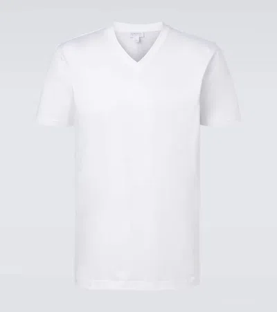 Sunspel Riviera Cotton Jersey T-shirt In White