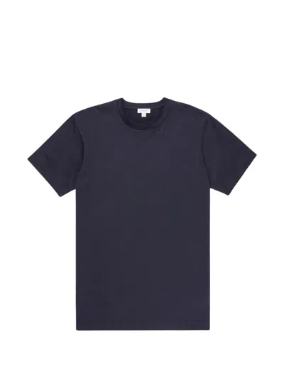 Sunspel Riviera Crew-neck Cotton T-shirt In Blue