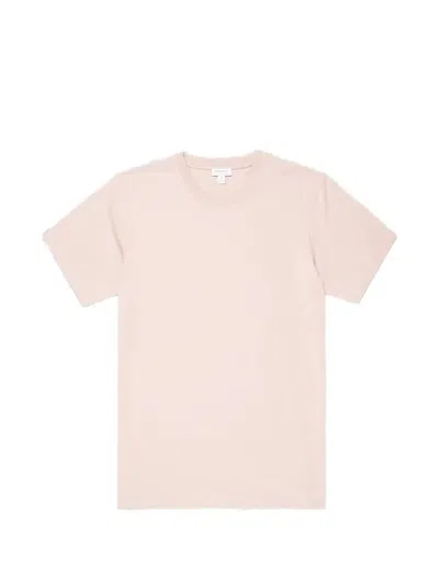Sunspel Riviera Crewneck Short-sleeve Cotton T-shirt In Pink