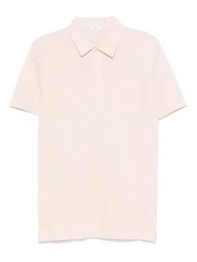 Sunspel Riviera Polo Shirt In Pink