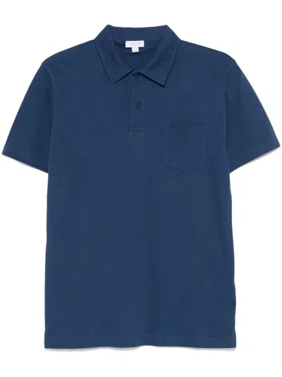 Sunspel Riviera Poloshirt In Blau