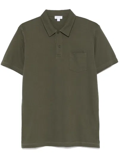 Sunspel Riviera Polo Shirt In Green