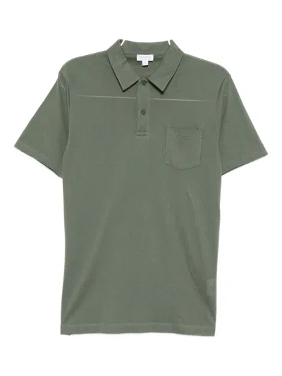 Sunspel Riviera Polo Shirt In Green