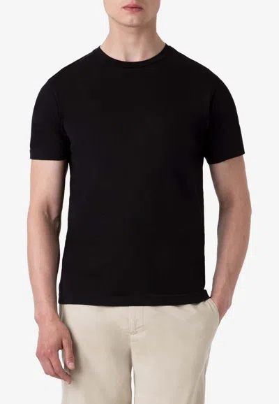 Sunspel Riviera Short-sleeved Crewneck T-shirt In Black