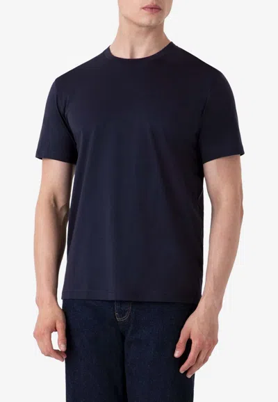 Sunspel Riviera Short-sleeved Crewneck T-shirt In Navy