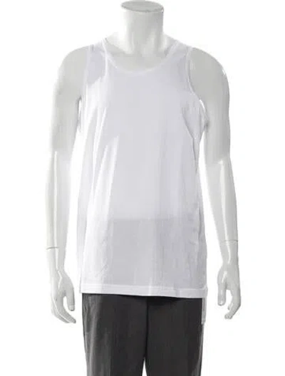 Pre-owned Sunspel Scoop Neck Sleeveless T-shirt In White