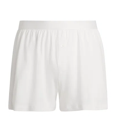 Sunspel Sea Island Cotton Boxer Shorts In White