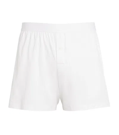 Sunspel Sea Island Cotton Boxer Shorts In White
