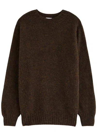 Sunspel Shetland Wool Jumper In Multicoloured