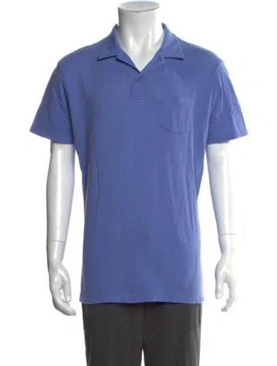 Pre-owned Sunspel Short Sleeve Shirt In Blue