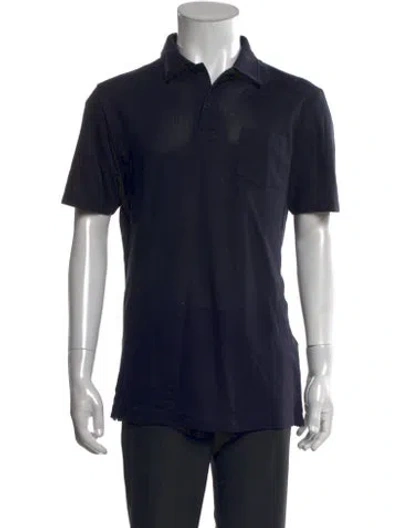 Pre-owned Sunspel Short Sleeve Shirt In Blue