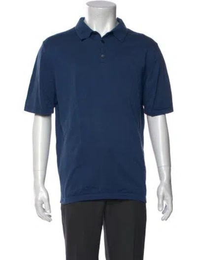 Pre-owned Sunspel Short Sleeve Shirt In Blue