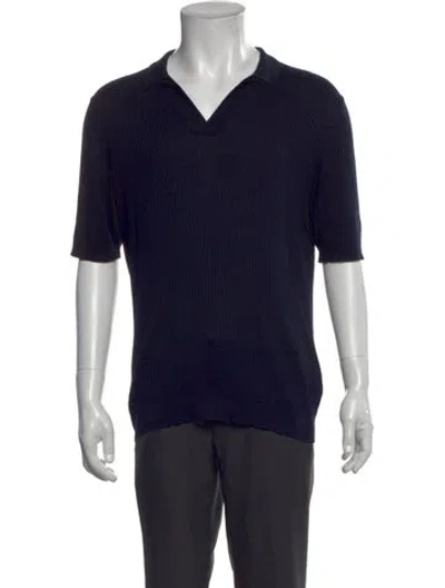 Pre-owned Sunspel Short Sleeve Shirt In Blue