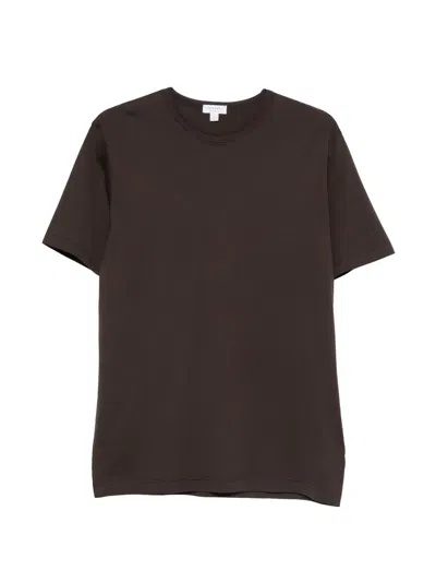 Sunspel Short-sleeve T-shirt In Brown
