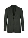 Sunspel Single-breasted Patch-pocket Blazer In Multi