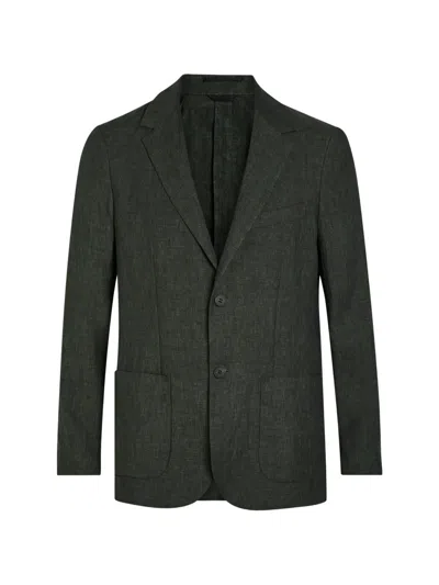 Sunspel Single-breasted Patch-pocket Blazer In Multi