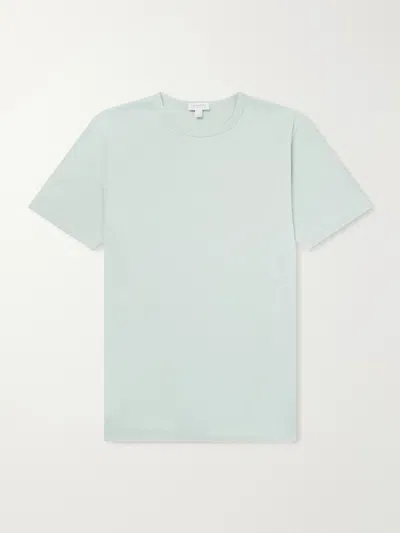 Sunspel Slim-fit Cotton-jersey T-shirt In Green