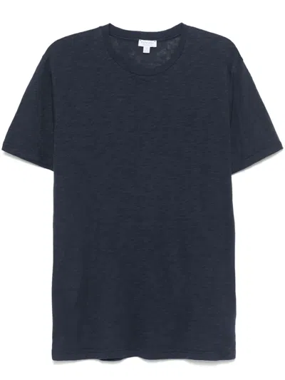 Sunspel Slub T-shirt In 蓝色
